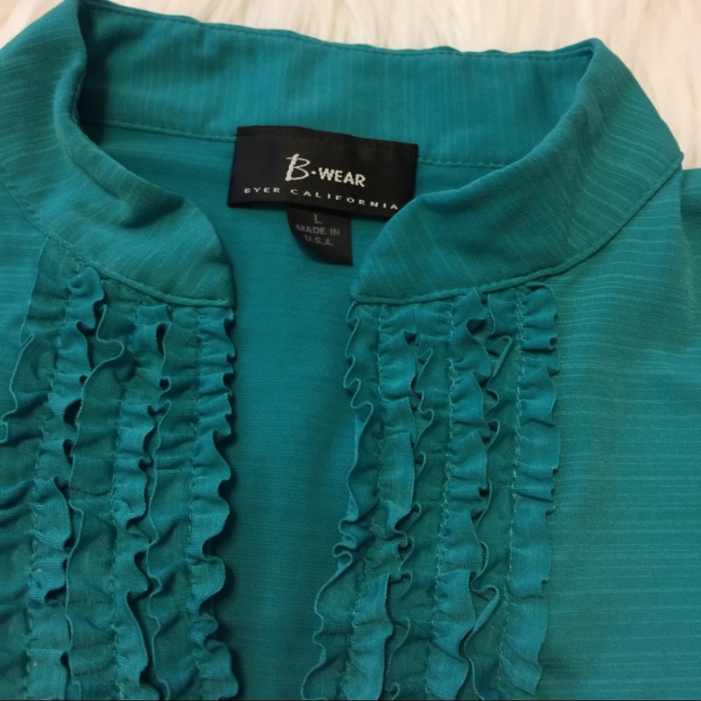 Blue- green blouse - Picture 2 of 2